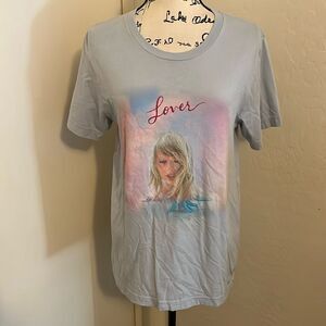 Taylor Swift Blue Multi Color Center Lover Swiftie Graphic Shirt Music Singer